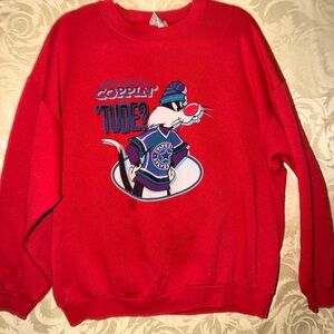 Tultex Red Sylvester Graphic Crewneck Sweater